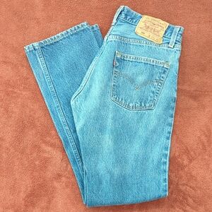 Levi's 501's Button Fly, Light Blue Denim Jeans